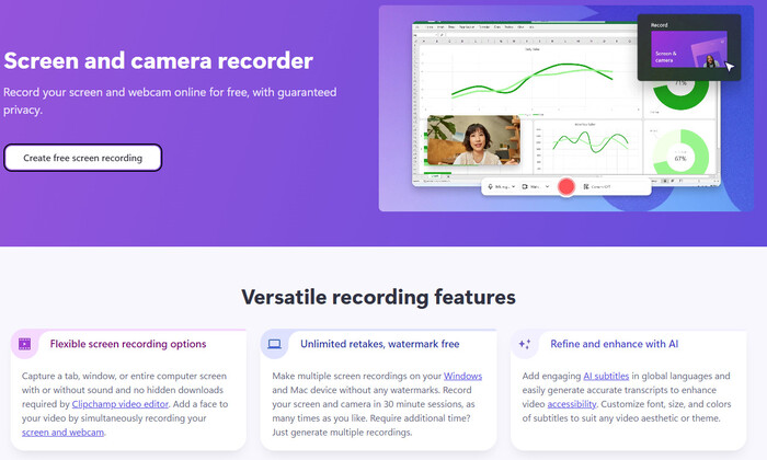Record YouTube videos with Clipchamp