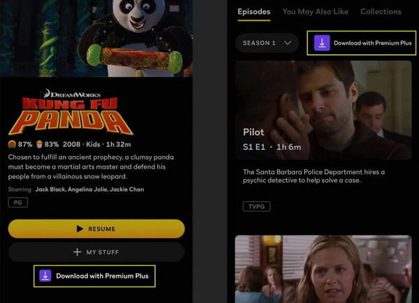 download movies on Peacock on Phone