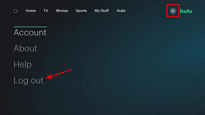 log out hulu on roku