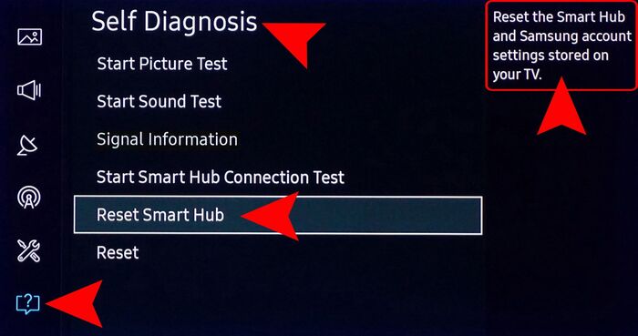 Fix Disney+ not working on Samsung TV: Reset Smart Hub