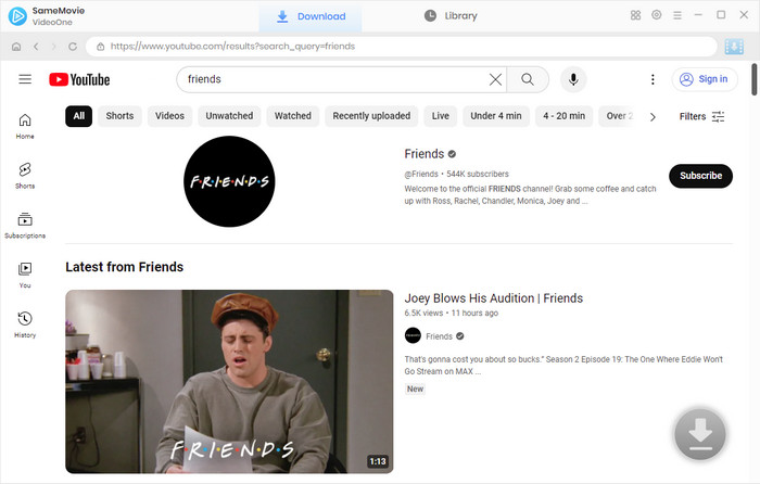 search YouTube
