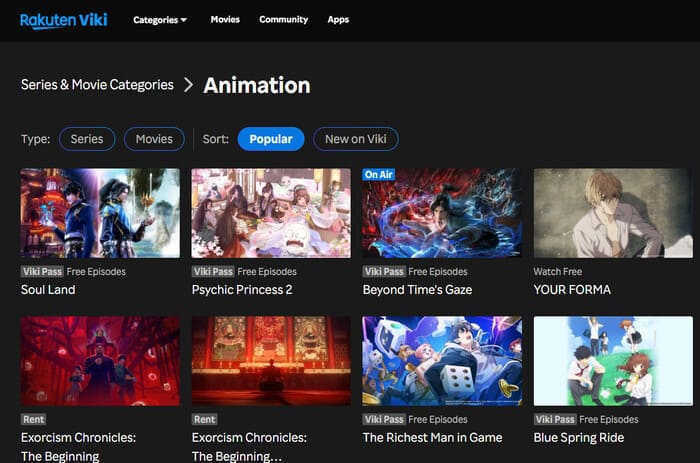 best free anime website: Viki