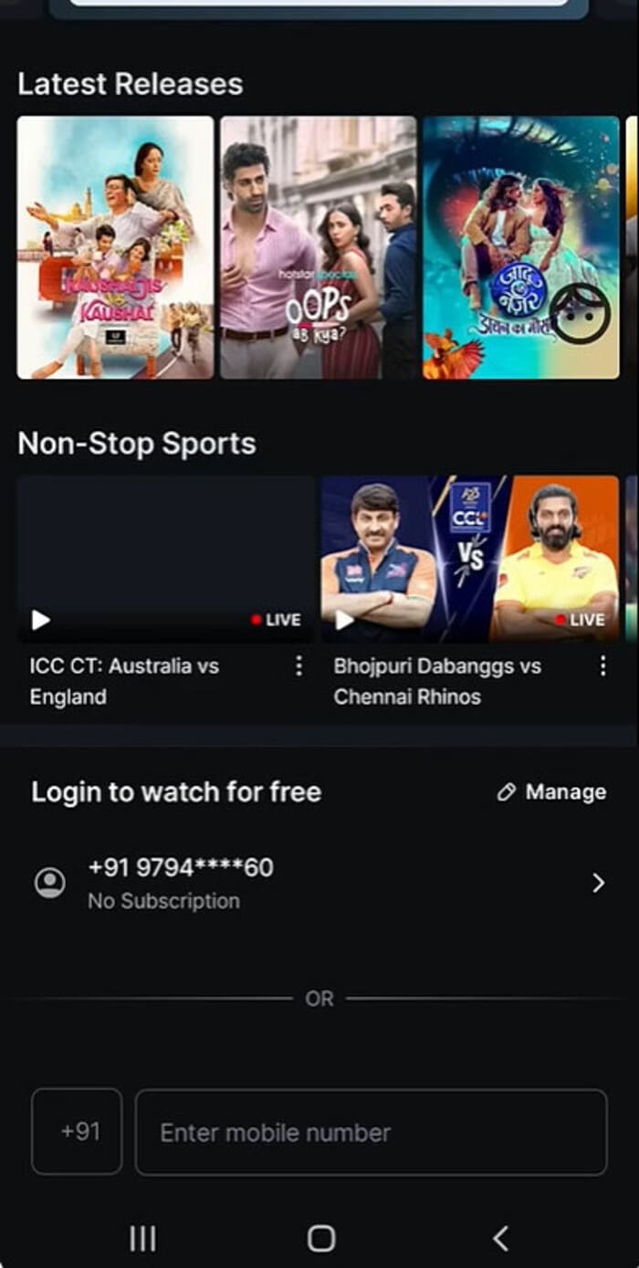 Watch hotstar free on mobile