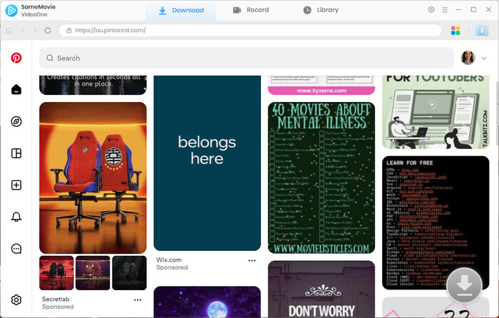 search Pinterest Video